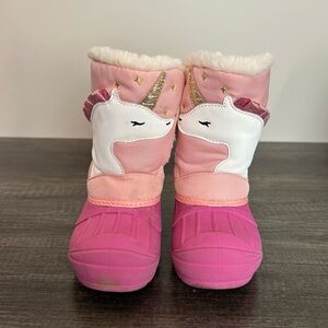 Adorable Pink Unicorn Cat & Jack Winter Boots